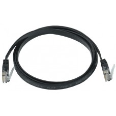 ITK Коммутационный шнур плоский кат.6 UTP 1м чёрный (PC09-C06U-1M-FL)