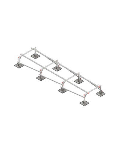 Опорная конструкция для установки оборудования TECHNORAPTOR STEELFOOT 1000х4000 КМ-профиль (KM-TR-STF-SSEI-1000-4000) в Липецке Системы видеонаблюдения Pintop.ru