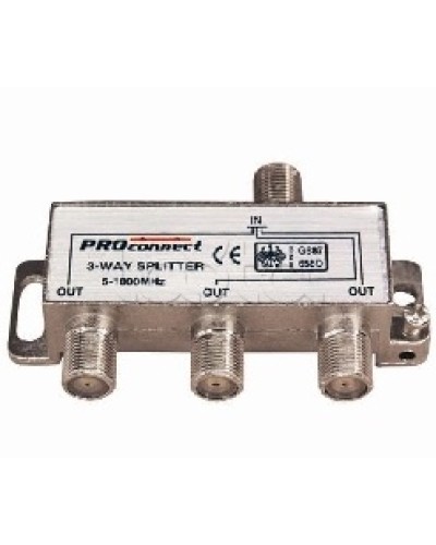 Делитель ТВ х 3 под F разъём 5-1000 МГц (10шт/уп) PROCONNECT 05-6022 в Липецке Коммутационные изделия Pintop.ru