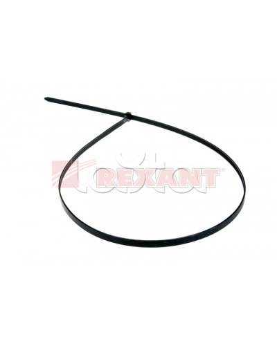 Хомут-стяжка нейлоновый 9х700 мм чёрный (100шт/уп) REXANT 07-0701-9 в Липецке Стяжки-хомуты Pintop.ru