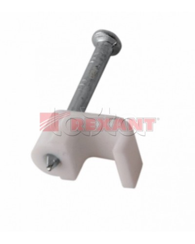 Крепеж кабеля плоский 8мм х 3мм (10шт/уп) REXANT 07-4207 в Липецке Держатели, клипсы, скобы Pintop.ru