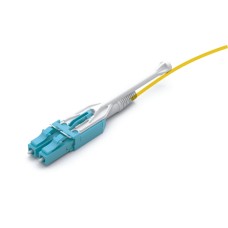Патч-корд оптический дуплексный, LC-LC, для панелей высокой плотности, OM3, LSZH, 2 м, аква LANMASTER LAN-2LC-2LC/OM3H-2.0
