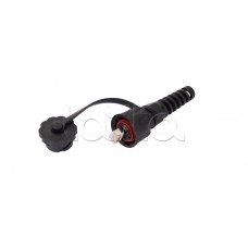 Индустриальный коннектор NIKOMAX RJ45/8P8C, Кат.6a (Класс Ea), 500МГц, покрытие 50мкд, экранированный, IP67, для одножильной витой пары, с защитной крышкой, черный NIKOMAX (NMC-RJ88RA50SA3-IS-BK)