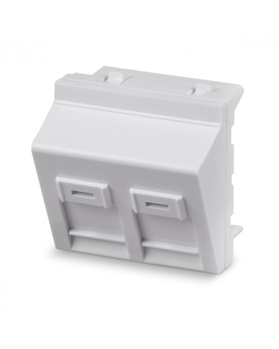 Вставка 45x45 (Mosaic) для 2 модулей формата Keystone Jack, угловая Cabeus (FP-A-45-2M) в Липецке Модули Keystone Pintop.ru