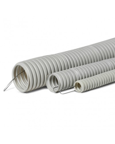 Труба гофр. тяжелая самозатух. ТГТ СЗПВХ 25 мм с зондом (50 м) ПожТехКабель 710-003 в Липецке Труба гофрированная Pintop.ru