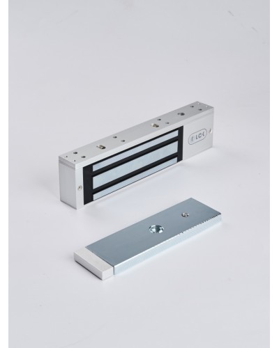 R-Lock RL-EM350-LSS - Электромагнитный замкок, 350кг, DC12/24B, цвет серебристый сатинированный алюминий RAL 7047, два датчика втроены в корпус замка: датчик Холла и магнито-контактный датчик в Липецке Электромагнитные замки Pintop.ru