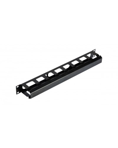 NIKOMAX (NMC-OK580C-1U-BK) - Кабельный органайзер NIKOMAX 19, 1U, глубина колец 58мм, металлический, скрышкой в Липецке Кабельные органайзеры Pintop.ru