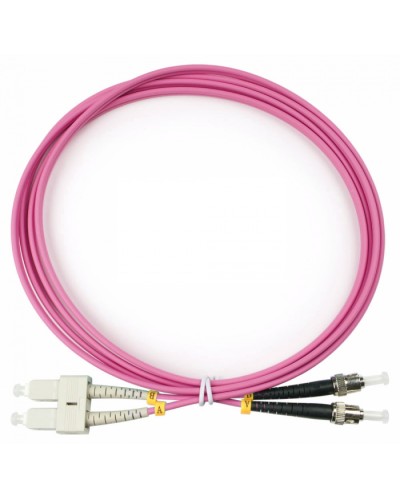 Шнур оптический duplex SC-ST 50/125 mm OM4 2м LSZH Cabeus FOP-50-OM4-SC-ST-2m в Липецке Патч-корды оптические Pintop.ru