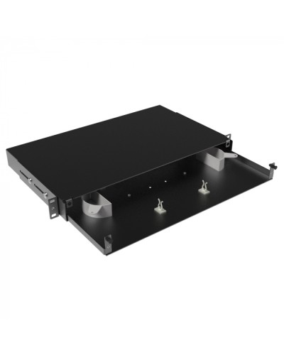 Оптическая полка выдвижная, без лицевой панели, неукомплектованная, 1U,черная DKC RNFPE1U24 в Липецке Кроссы оптические Pintop.ru