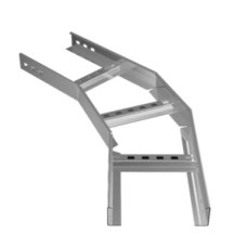 Угол горизонтальный 45° 100х80 (1,2) для лестничного лотка ПожТехКабель (650-312)