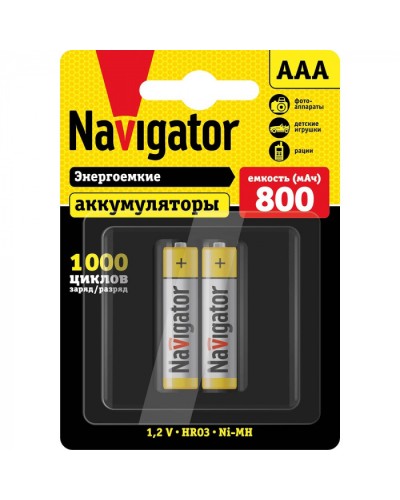 Аккумулятор Navigator 94 461 NHR-800-HR03-BP2 в Липецке Электротехническое оборудование Pintop.ru