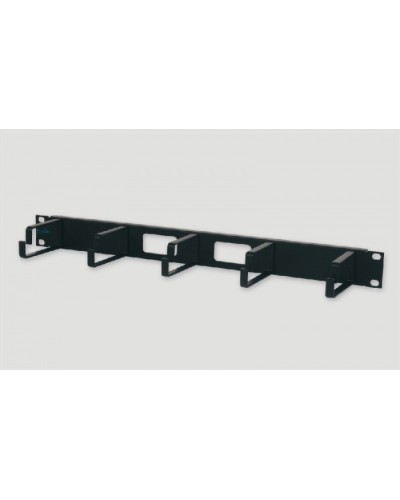 Кабельный органайзер 1U, с металлическими кольцами Eurolan 25B-1U-02BL в Липецке Кабельные органайзеры Pintop.ru