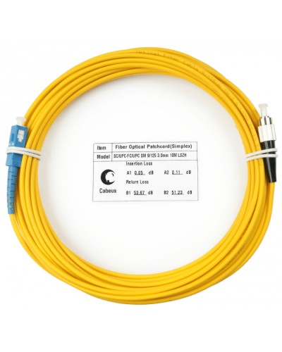 Шнур оптический simplex SC-FC 9/125 sm 25м LSZH Cabeus FOP(s)-9-SC-FC-25m в Липецке Патч-корды оптические Pintop.ru