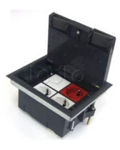 Люк в пол на 4 модуля (45х45 мм), с суппортом и коробкой, стальной Экопласт 70040 в Липецке Системы лючков и колонн Pintop.ru