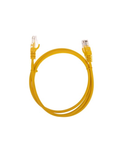 Патч-корд U/UTP, CAT 5e, RJ45-RJ45, 26AWG, LSZH, желтый, 1м REXANT 02-0105-1 в Липецке Патчкорды (медные) Pintop.ru