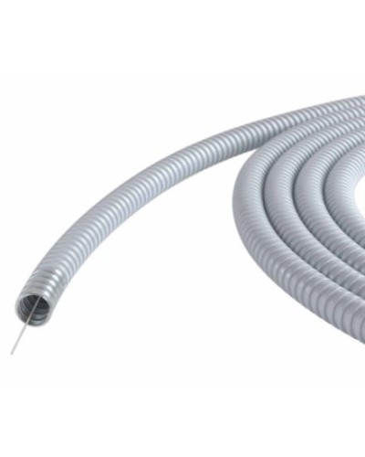 Металлорукав DN 15мм в ПВХ изоляции, Dвн 15,5 мм, Dнар 19,5, с протяжкой, 100 м, цвет серый DKC 6071R-015100P в Липецке Металлорукав Pintop.ru