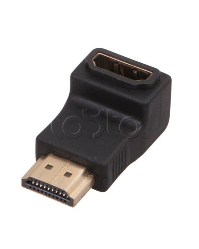 Переходник гнездо HDMI - штекер HDMI угловой GOLD (10шт/уп) REXANT 17-6805 в Липецке Проходные адаптеры Pintop.ru