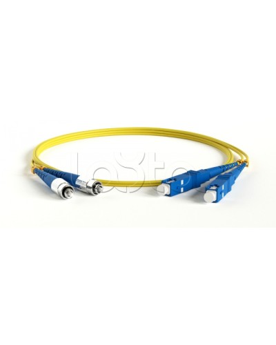 Патч-корд волоконно-оптический Hyperline FC-D2-9-FC/UR-SC/UR-H-2M-LSZH-YL в Липецке Патч-корды оптические Pintop.ru