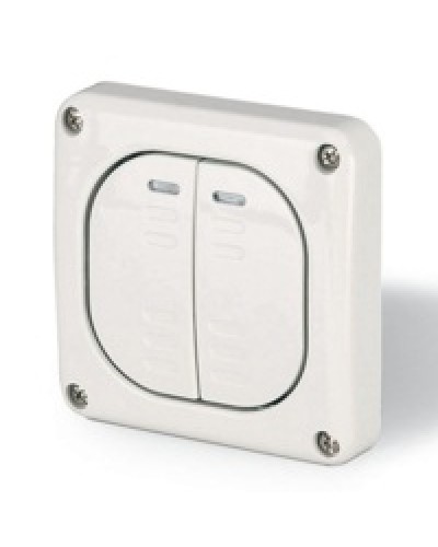 Выключатель однополюсный, двухклавишный DKC DIS1373022 в Липецке Аксессуары для стоек и шкафов Pintop.ru