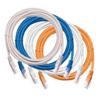 Шнур коммутационный NETLAN U/UTP 4 пары, Кат.5е (Класс D), 100МГц, 2хRJ45/8P8C, T568B, заливной, многожильный, BC (чистая медь), PVC нг(B), синий, 2м, уп-ка 10шт. NETLAN EC-PC4UD55B-BC-PVC-020-BL-10