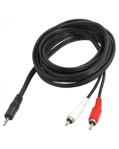Шнур 3.5 мм стерео штекер - 2 RCA 7 м (10шт/уп) REXANT 17-4206 в Липецке Коннекторы Pintop.ru
