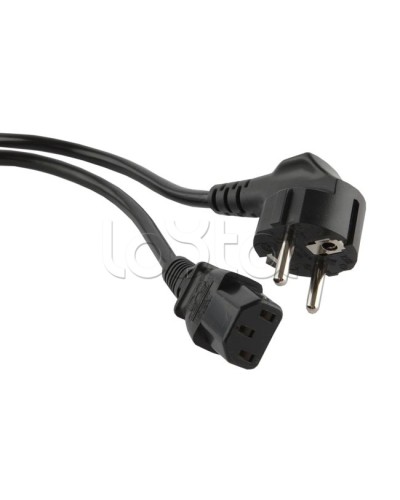 Кабель питания 1,0 м Hyperline PWC-IEC13-SHM-1.0-BK в Липецке Патч-корды и пигтейлы Pintop.ru