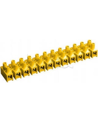 Зажим винтовой ЗВИ-3 н/г 1,0-2,5 мм2 (12пар) желтый IEK UZV7-003-04 в Липецке Клеммные колодки Pintop.ru