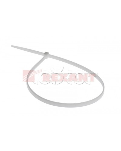 Хомут-стяжка нейлоновый 5х500 мм белый (100шт/уп) REXANT 07-0500 в Липецке Стяжки-хомуты Pintop.ru