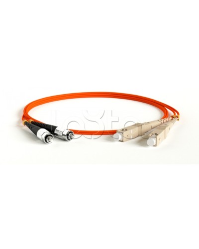 Патч-корд волоконно-оптический Hyperline FC-D2-50-SC/PR-ST/PR-H-1M-LSZH-OR в Липецке Патч-корды оптические Pintop.ru