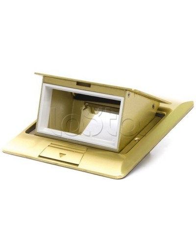 Люк в пол на 1.5 модуля (45х45мм), латунь Экопласт 70016 в Липецке Системы лючков и колонн Pintop.ru