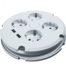 Удлинитель Navigator 61 456 NPE-USB02-04-150-ESC-3X1с/з выкл.4 гн.1.5м USB2.1A