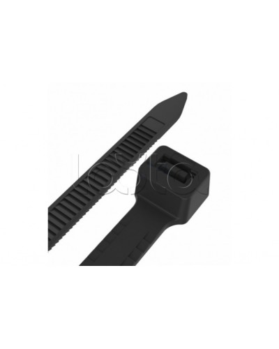 Стяжкa нейлоновая, тройной замок 200 x 4,8 мм, черная (упак.100 шт) REXANT (67-0201-5) в Липецке Стяжки-хомуты Pintop.ru