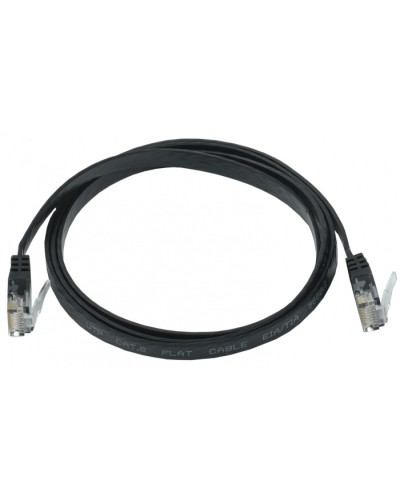 ITK Коммутационный шнур плоский кат.6 UTP 5м чёрный (PC09-C06U-5M-FL) в Липецке Патч-корды и пигтейлы Pintop.ru