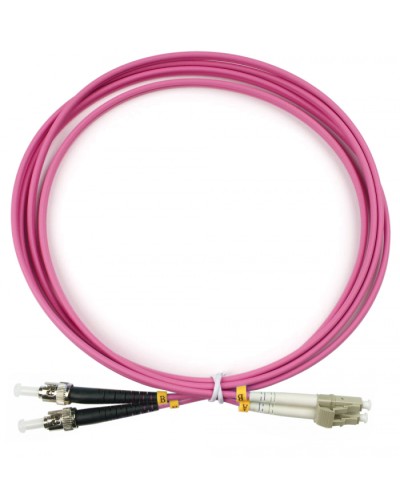 Шнур оптический duplex LC-ST 50/125 mm OM4 2м LSZH Cabeus FOP-50-OM4-LC-ST-2m в Липецке Патч-корды оптические Pintop.ru