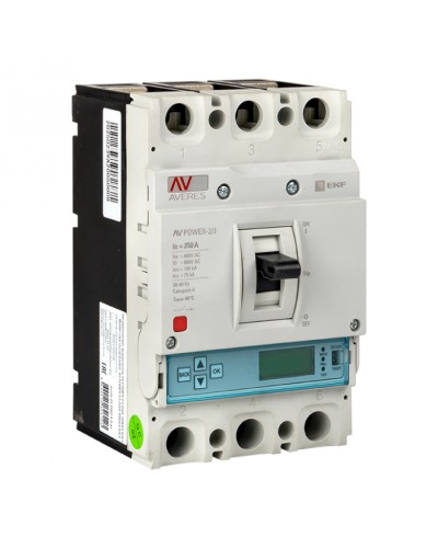 Автоматический выключатель AV POWER-2/3 250А 100kA ETU6.0 EKF AVERES (mccb-23-250H-6.0-av) в Липецке Электротехническое оборудование Pintop.ru