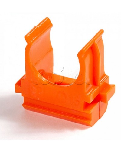 Крепёж-клипса для труб АБС-пластик оранжевая д16 в малой упаковке (10шт/1000шт уп/кор) Промрукав (PR13.0066) в Липецке Держатели, клипсы, скобы Pintop.ru