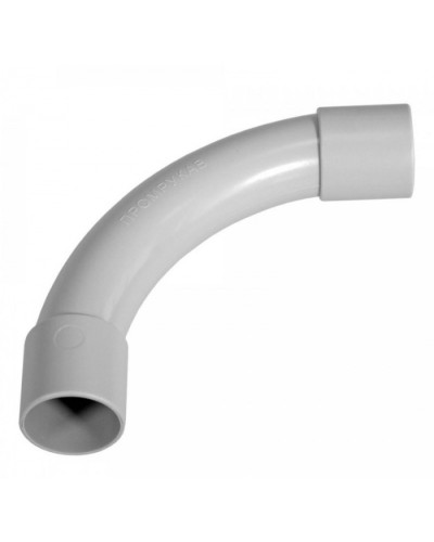 Соединитель угловой д16 безгалогенный (HF) атмосферостойкий серый (70шт/980шт уп/кор) Промрукав (PR13.0356) в Липецке Повороты, муфты, тройники Pintop.ru