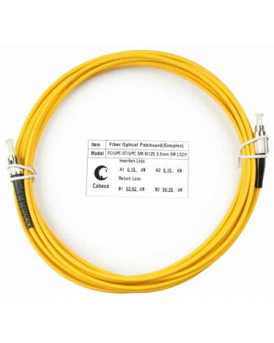 Шнур оптический simplex FC-ST 9/125 sm 20м LSZH Cabeus FOP(s)-9-FC-ST-20m в Липецке Патч-корды оптические Pintop.ru