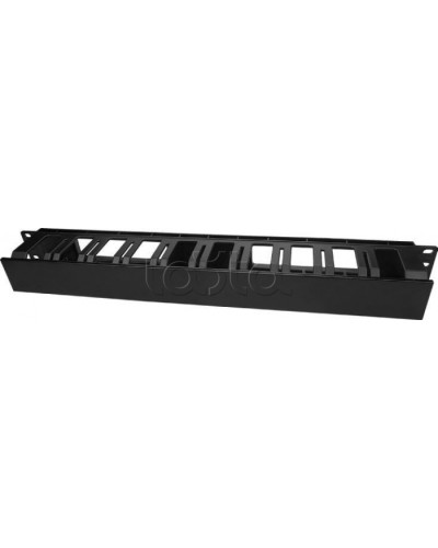 Кабельный организатор пластиковый с крышкой Hyperline (CM-1U-D66-PL-COV) в Липецке Кабельные органайзеры Pintop.ru