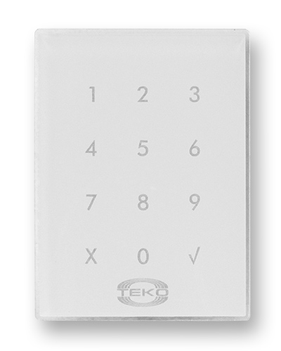 Клавиатура сенсорная Теко Астра-КТМ-С (белая) в Липецке Радиоканальные системы безопасности Теко Pintop.ru