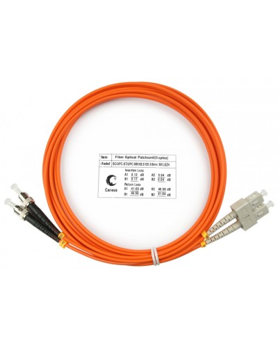 Шнур оптический duplex SC-ST 62,5/125 mm 3м LSZH Cabeus FOP-62-SC-ST-3m в Липецке Патч-корды оптические Pintop.ru