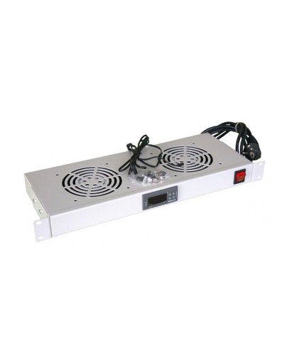 Модуль вентиляторный с термостатом 19 1U с 2-мя вентиляторами REXANT 04-2604 в Липецке Вентиляторные модули Pintop.ru