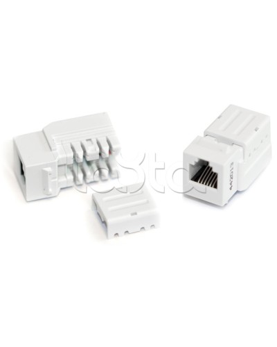 Вставка Keystone Jack, RJ-12(6P6C), 110 IDC, белая Hyperline KJNE-6P6C-C2-90-WH в Липецке Модули Keystone Pintop.ru