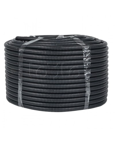 Труба гофр. ПНД с протяжкой d25 мм (50 м) черная EKF-Plast (tpnd-25-50m) в Липецке Труба гофрированная Pintop.ru