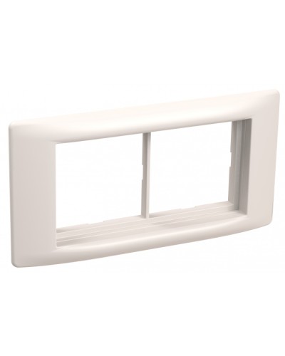 Рамка и суппорт для кабель-канала Праймер на 4 модуля, 60 мм белый IEK (CKK-40D-RSU4-060-K01) в Липецке Распределительные коробки Pintop.ru