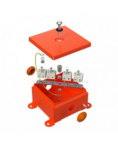 Коробка металлическая огнестойкая 70-0360-FR10.0-4 Е15-Е120 110х110х65 Промрукав (70-0360-FR10.0-4) в Липецке Огнестойкие кабельные линии Pintop.ru