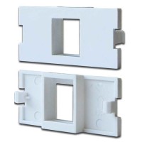 Вставка модульная на 1 кейстоун в розетку LAN-MB, белая LANMASTER LAN-MBP-1OK-WH