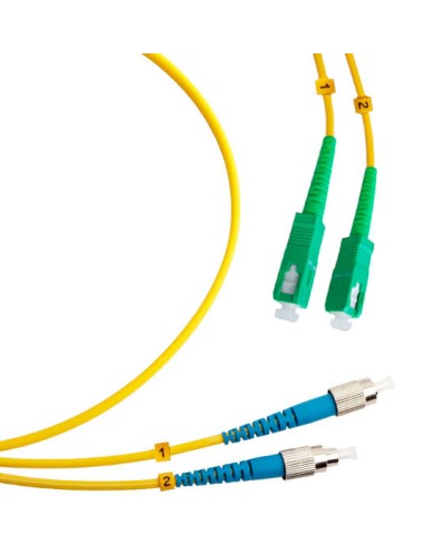 Шнур оптический duplex SC/APC-FC/UPC 9/125 sm 20м LSZH Cabeus FOP(d)-9-SC/APC-FC/UPC-20m в Липецке Патч-корды оптические Pintop.ru
