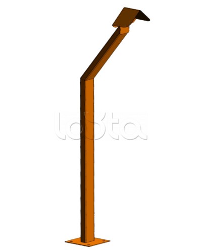 Стойка кнопки выхода Аякс наклонная исп.00 (на асфальт), оранжевая Магнито-контакт в Липецке Дополнительное оборудование для ОПС Pintop.ru