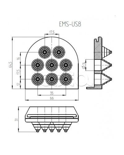 Ввод кабельный Elbox EMS-US8 в Липецке Аксессуары для стоек и шкафов Pintop.ru